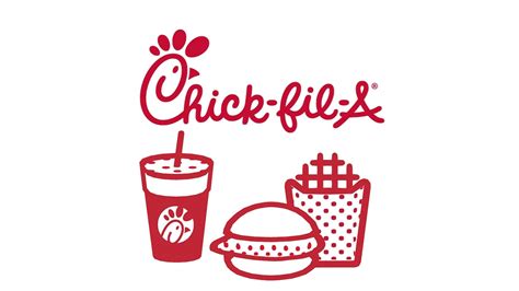 Download Chick Fil A Logo With A Burger And Fries