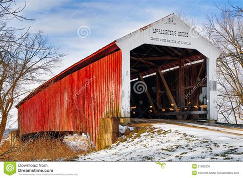Mcallisters Covered Bridge Stock Photo Image Of Midwest Midwestern 51682000