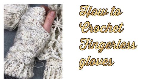 How To Crochet Wrist Warmers Easy Tutorial Shell Pattern Dk Youtube