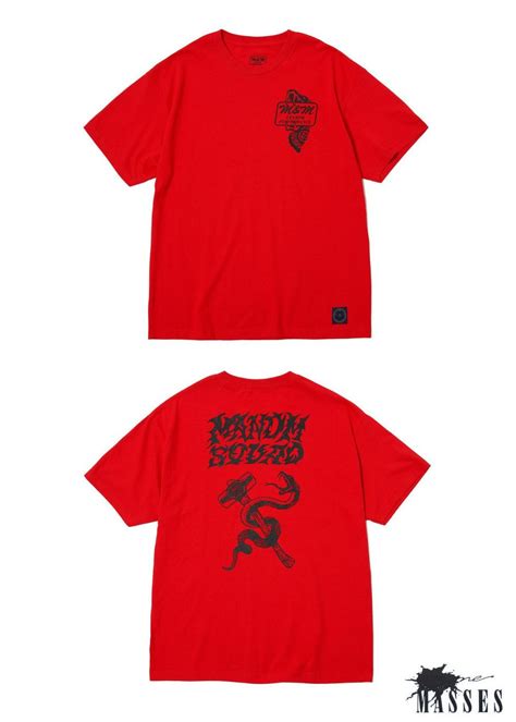 mandm custom performance 【ラスト1点】×masses t shirt squad red マシス コラボレーション プリントt loophole