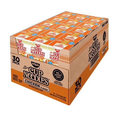 Nissin Cup Noodles Chicken Flavor 225 Oz 30 Pack