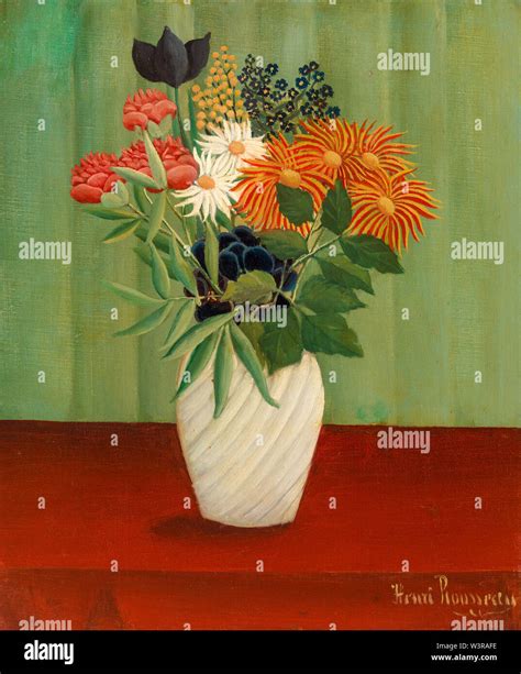 Henri Rousseau Bouquet Of Flowers With China Asters And Tokyos Still