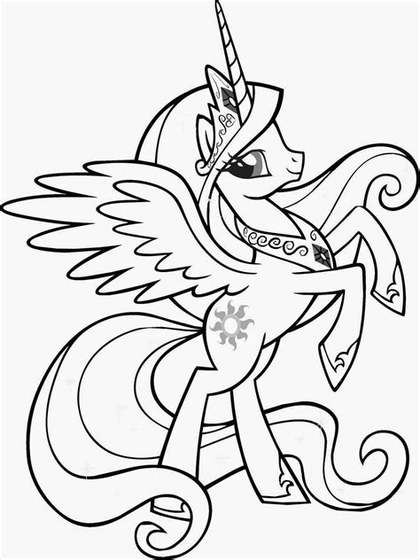 Unicorn ponies twilight and cadance. Coloring Pages: My Little Pony Coloring Pages Free and ...