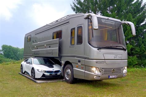 Polydrop, one of my favorite teardrop trailers, wanted to address this not just with a more streamlined trailer, but one that better fits with the ev lifestyle. Fancy £1.2million motorhome has its own supercar garage | Metro News