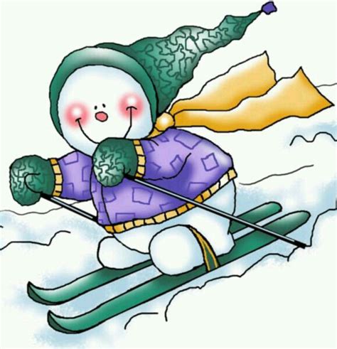 Snowman Skiing Christmas Snowman Christmas Cheer Christmas Crafts