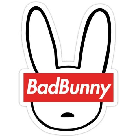 Bad Bunny Sticker Bad Bunny X PRE Merch Sticker By Carpert In Bunny Wallpaper