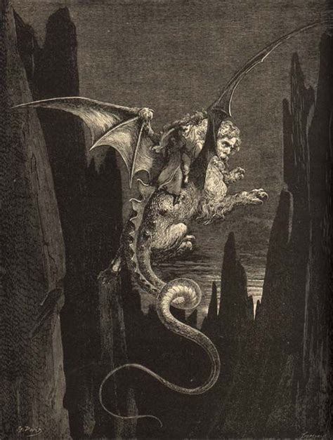 Geryon Monster Of Fraud Illustration By Gustave Doré From The 1861