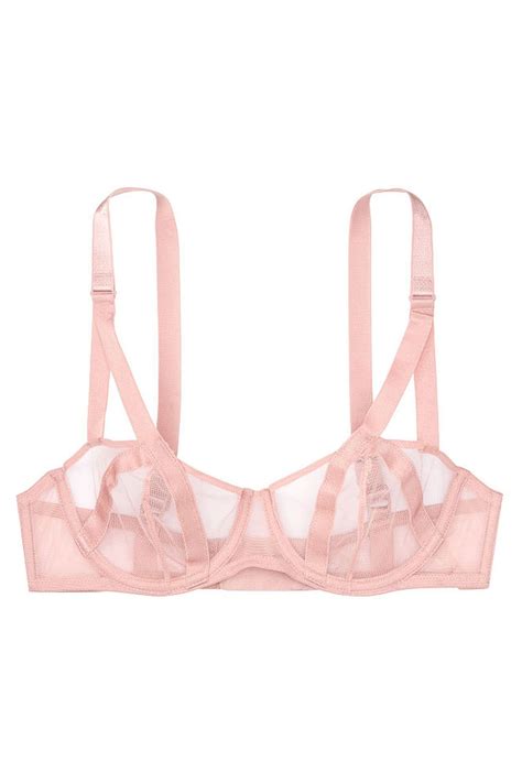 Victorias Secret Unlined Mesh Balconette Bra Victorias Secret Ireland