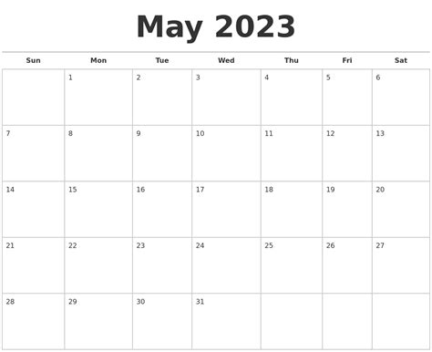 July 2023 Month Calendar