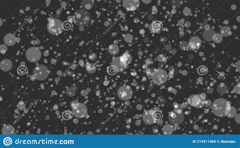 Abstract Bokeh Background Gray Particles Stock Illustration