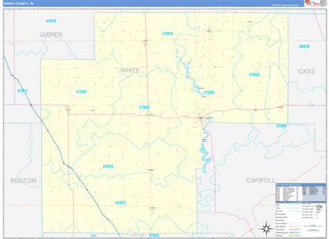 White County In 5 Digit Zip Code Maps Basic