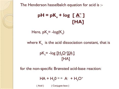 Henderson Hasselbalch Ecuacion