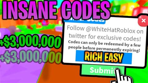 Insane 2 New Rich Codes In Blob Simulator 2 Roblox Youtube