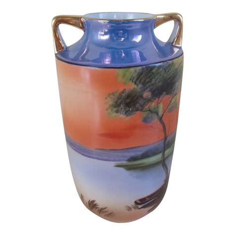 Noritake Hand Painted Vase 1920's | Hand painted vase, Noritake, Hand painted