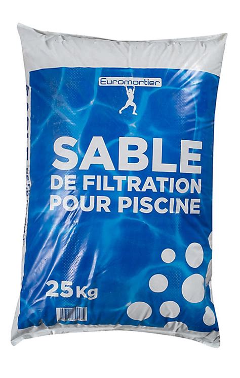 Sable Filtration Piscine 25kg Castorama