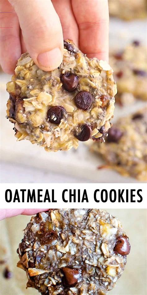 And speaking about oatmeal cookies. Oatmeal Chia Cookies - #healthysnacks - These oatmeal chia cookies are flourless so the texture ...