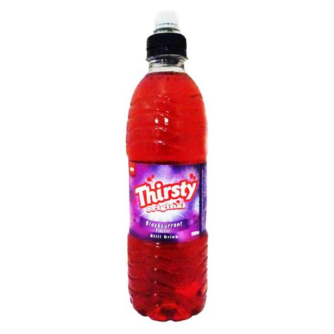 Thirsty Original Blackcurrant Flavour Still Drink 500ml Approved Food