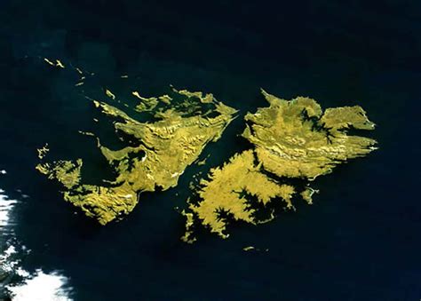 Picture Information Satellite View Of Falkland Islands