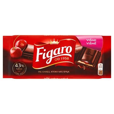 Figaro Dark Chocolate With Milk Filling With Cherry Flavor 90g Tesco