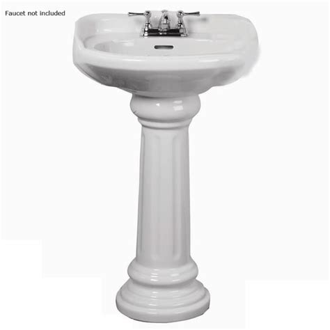 Barclay Vicky 355 In H White Vitreous China Pedestal Sink In The