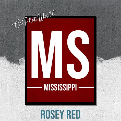 Mississippi State Abbreviation Art Print Mississippi Wall Etsy
