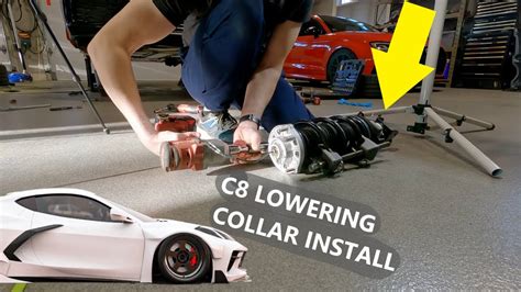 C8 Corvette Lowering Collar Install Youtube