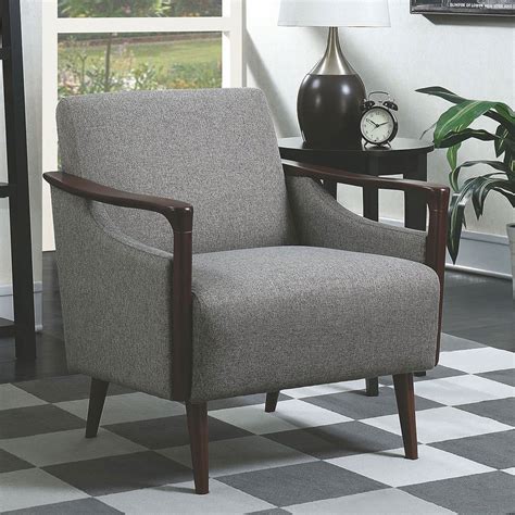 In stock items dispatched in 48 hours. Grey Mid-Century Modern Accent Chair Coaster Furniture | Furniture Cart