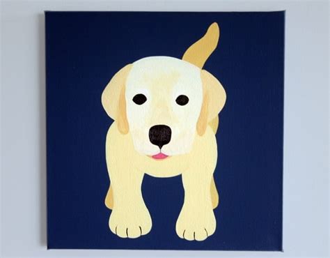 Items Similar To Labrador Dog Nursery Art Painting On Canvas Puppy