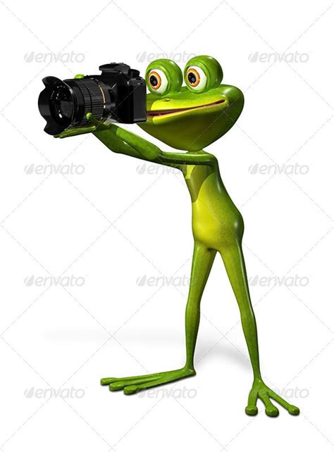 Frog With A Camera Camera Illustration Frog 3d Character