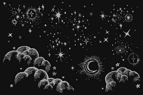 Easy Drawing Night Sky ~ Starry Draw Bodegawasuon