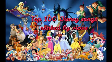 Top 100 Disney Songs Ranked By Views Youtube