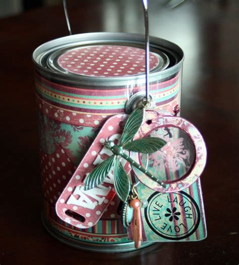 Gorgeous Decorated Paint Tin Craft Fairs Can Crafts Paint Cans