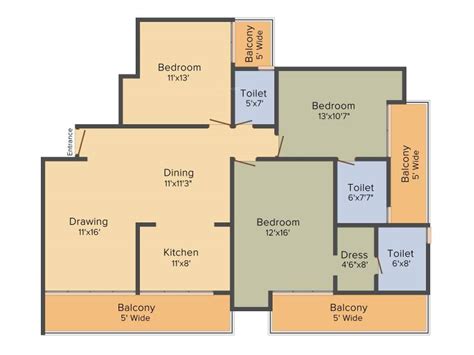 1895 Sq Ft 3 Bhk Floor Plan Image Apex Buildcon Athena Available For