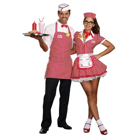 Billedresultat For Diner Uniform Buy Waitress Outfit Couple Halloween Costumes Retro Diner