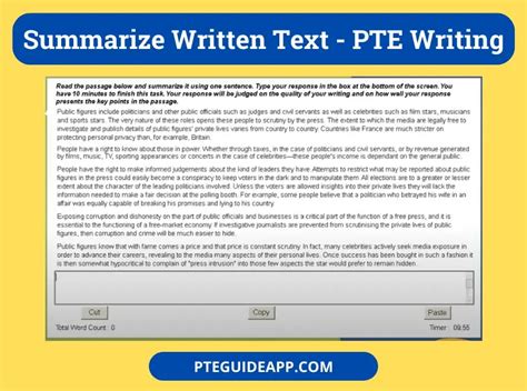 Summarize Written Text Pte Writing Summary Word Limit Score Swt Template Tips Tricks