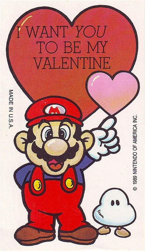 Super Mario Brothers Valentine Card 1989 Nintendo Super Ma Flickr