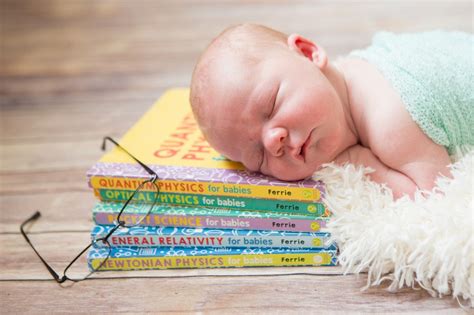 Newborn Photo Bookworm Photo Baby Sleeping On Books Newborn