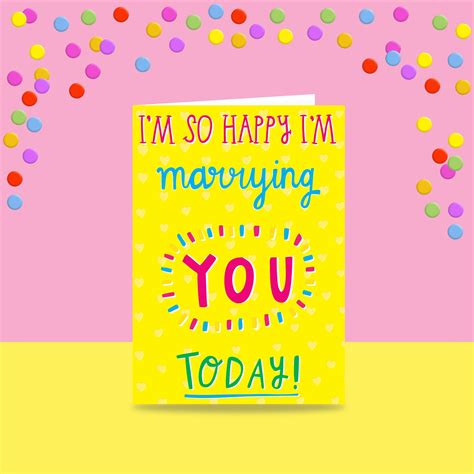 Greeting Card I M So Happy I M Marrying You Today Etsy Australia