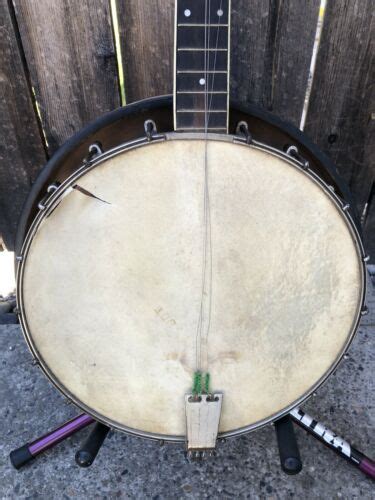 Vintage 4 String Tenor Banjo With Wood Resinator