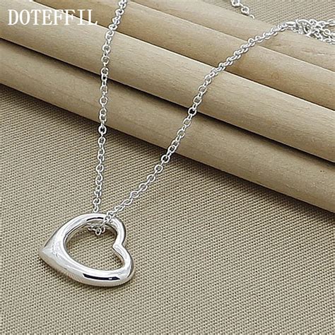 925 sterling silver heart necklaces pendants for women luxury love necklace sterling silver