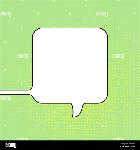 Square Speech Bubble Made Of One Continuous Line Drawing On Halftone Pop Art Background Made Of