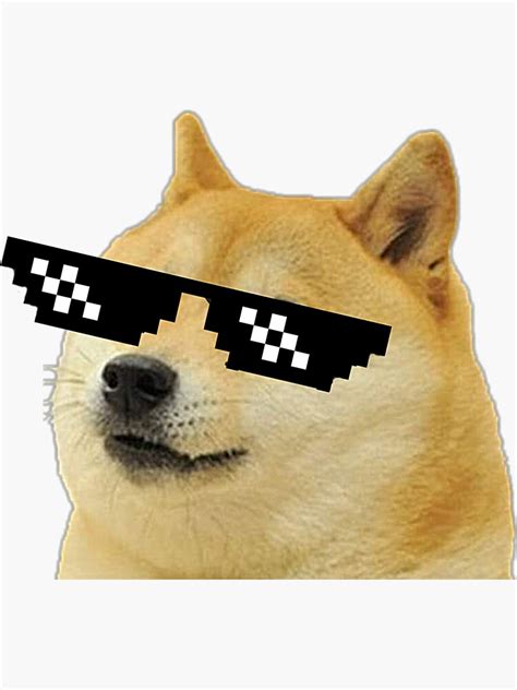 Doge Sunglasses Sticker For Sale By Marjard Redbubble