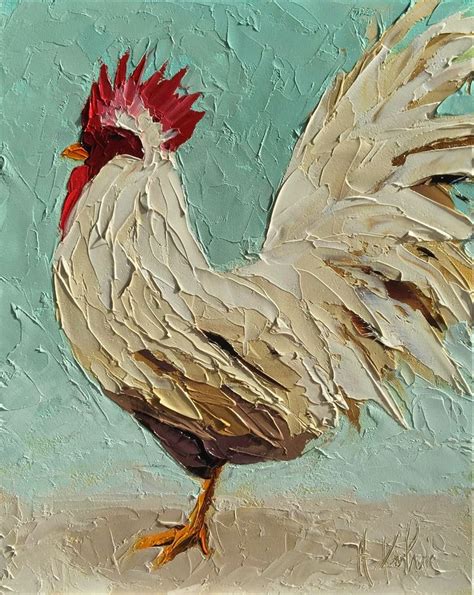 Rooster In 2023 Palet Knife Painting Palette Knife Art Canvas