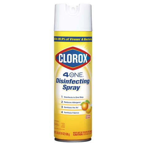 Clorox 4 In 1 Citrus Disinfectant Spray 19 Oz Shipt