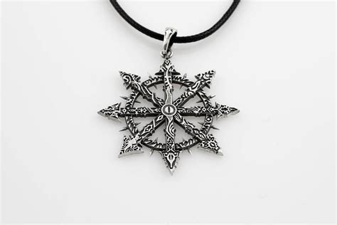 The Symbol Of Chaos Pendant 8 Pointed Star Of Chaos Chaos Etsy