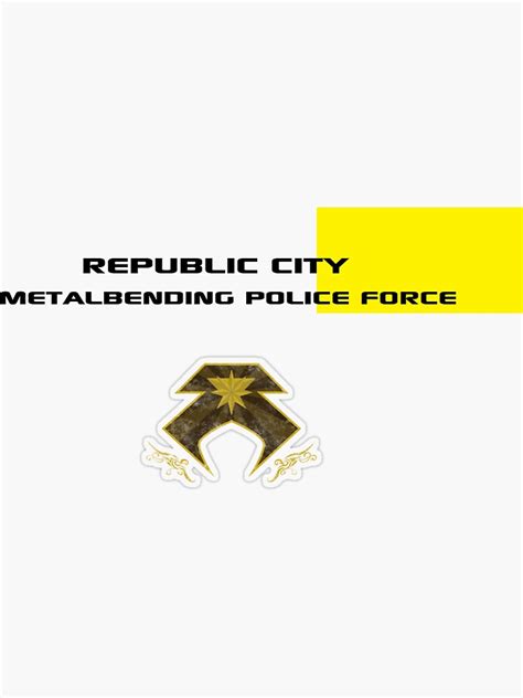 Republic City Metalbending Police Force Sticker By Archer23 Redbubble