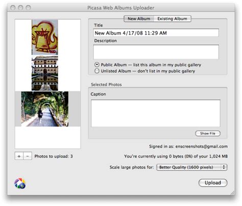Picasa Web Albums Uploader For Mac Download