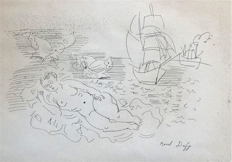 Raoul Dufy The Bather On The Beach Original Etching Signed In The