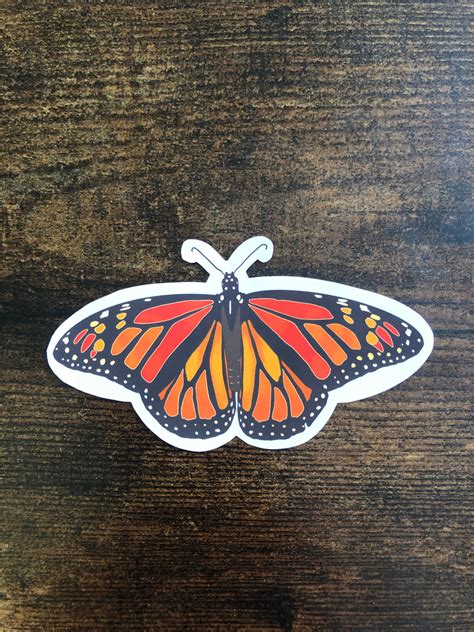 Monarch Butterfly Sticker Butterfly Decal Laptop Decal Etsy