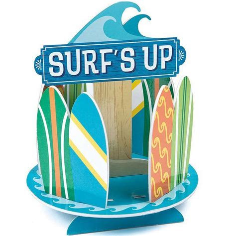 Check Out Surfs Up Birthday Centerpiece Surf Party Tableware And Décor From Wholesale Party